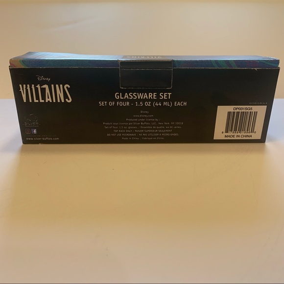 Disney Villains Glassware Set of 4 - Picture 2 of 7